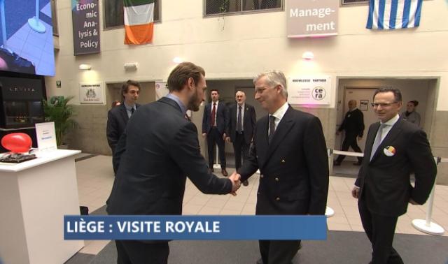 Le Roi Philippe à Liège, avec des étudiants entrepreneurs