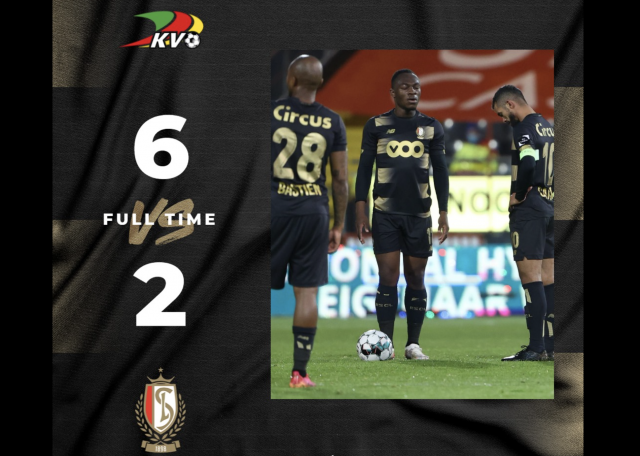 Le Standard a sombré à Ostende (6-2)