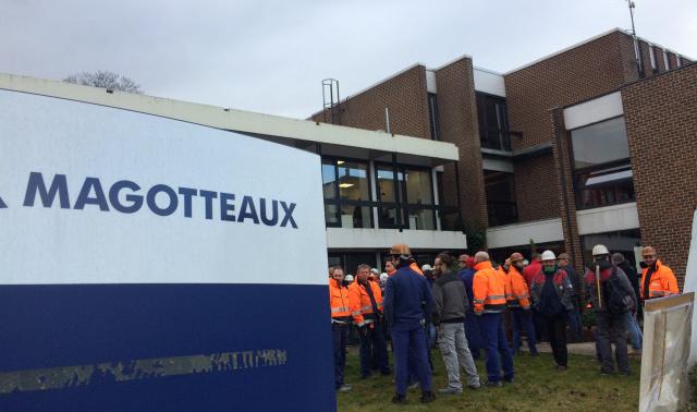 Les travailleurs de Magolux venus dire leur colère chez Magotteaux