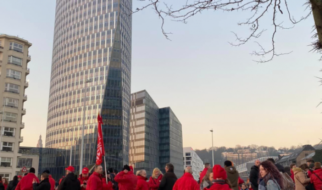 La FGTB a mené une action à la Tour des Finances de Liège