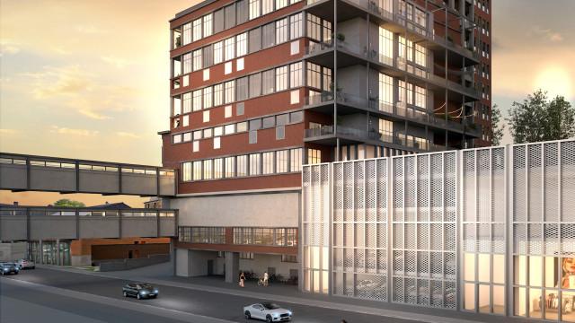 Lift Ô Loft à Jupille, sur l'ancien site industriel d'AB INBEV