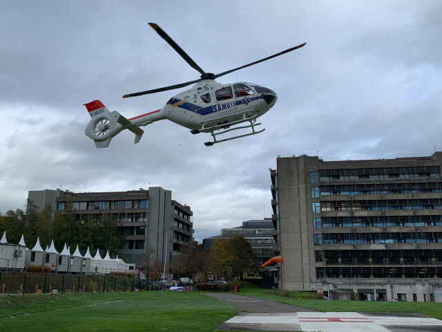 Neuf patients Covid-19 transférés par l'hélicoptère du CMH