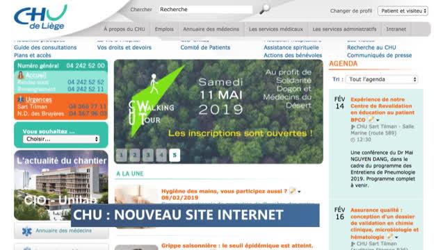 Nouveau site Internet pour le CHU de Liège ! 
