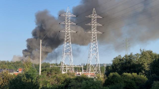 Enorme incendie chez Renewi à Wandre