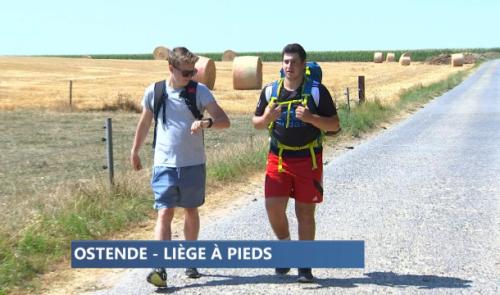 Ostende-Liège à pieds pour deux jeunes Liégeois