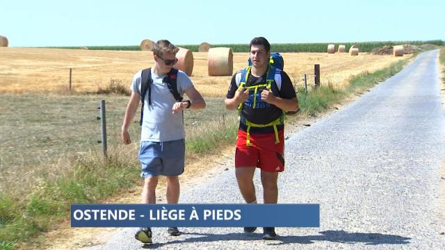 Ostende-Liège à pieds pour deux jeunes Liégeois