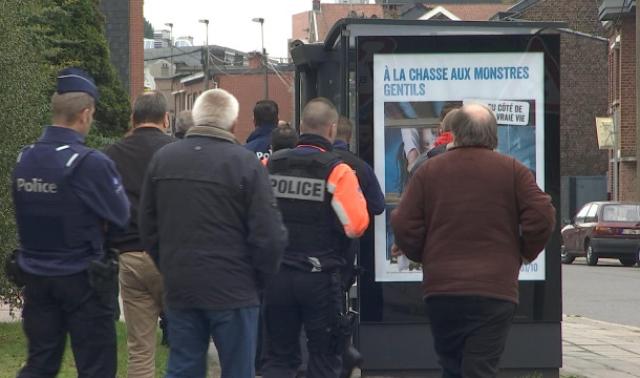 Rassemblement de policiers à Ans.