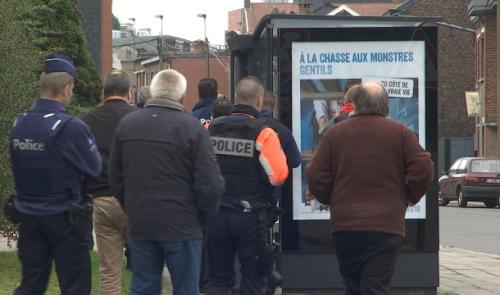 Rassemblement de policiers à Ans.