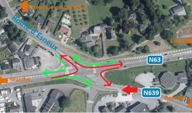 Route du Condroz : chantier et ralentissements dés lundi 