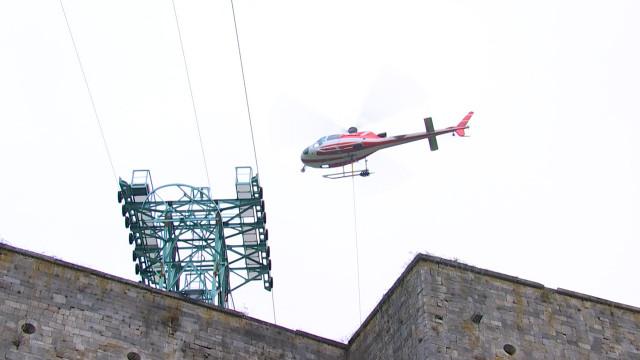 Téléphérique Huy: spectaculaire transport par hélicoptère