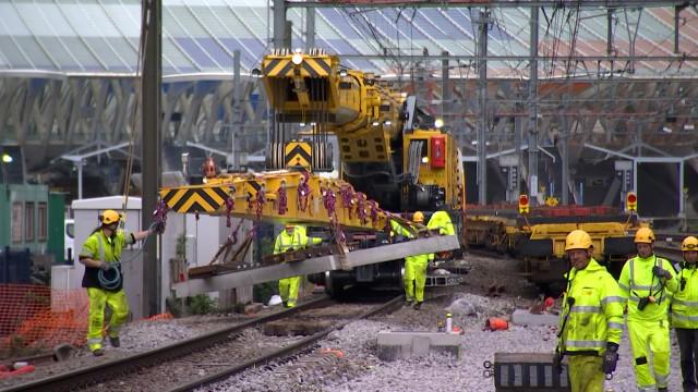 Travaux impressionnants à la gare des Guillemins