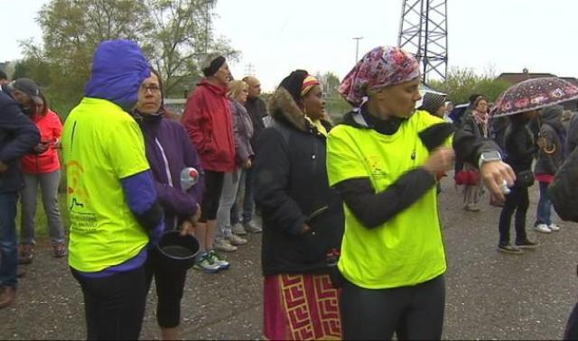 Vottem : humans welcome par solidarité avec les migrants 