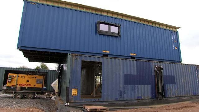 Werbomont: impressionnante construction en conteneurs marins